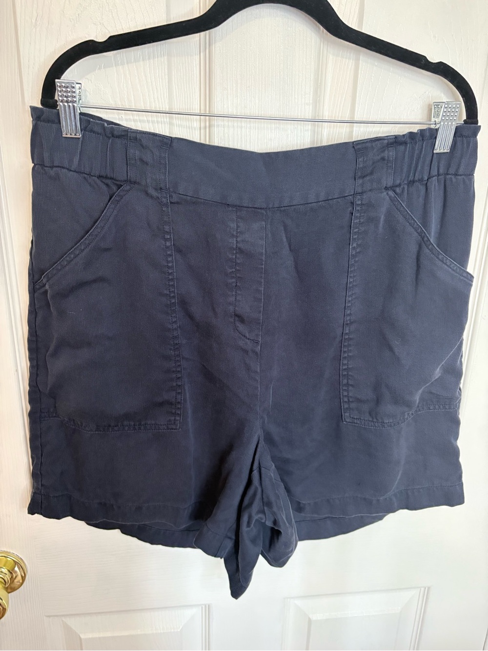 J. Jill Slate Blue Pull-On Bermuda Shorts - Picture 2 of 9